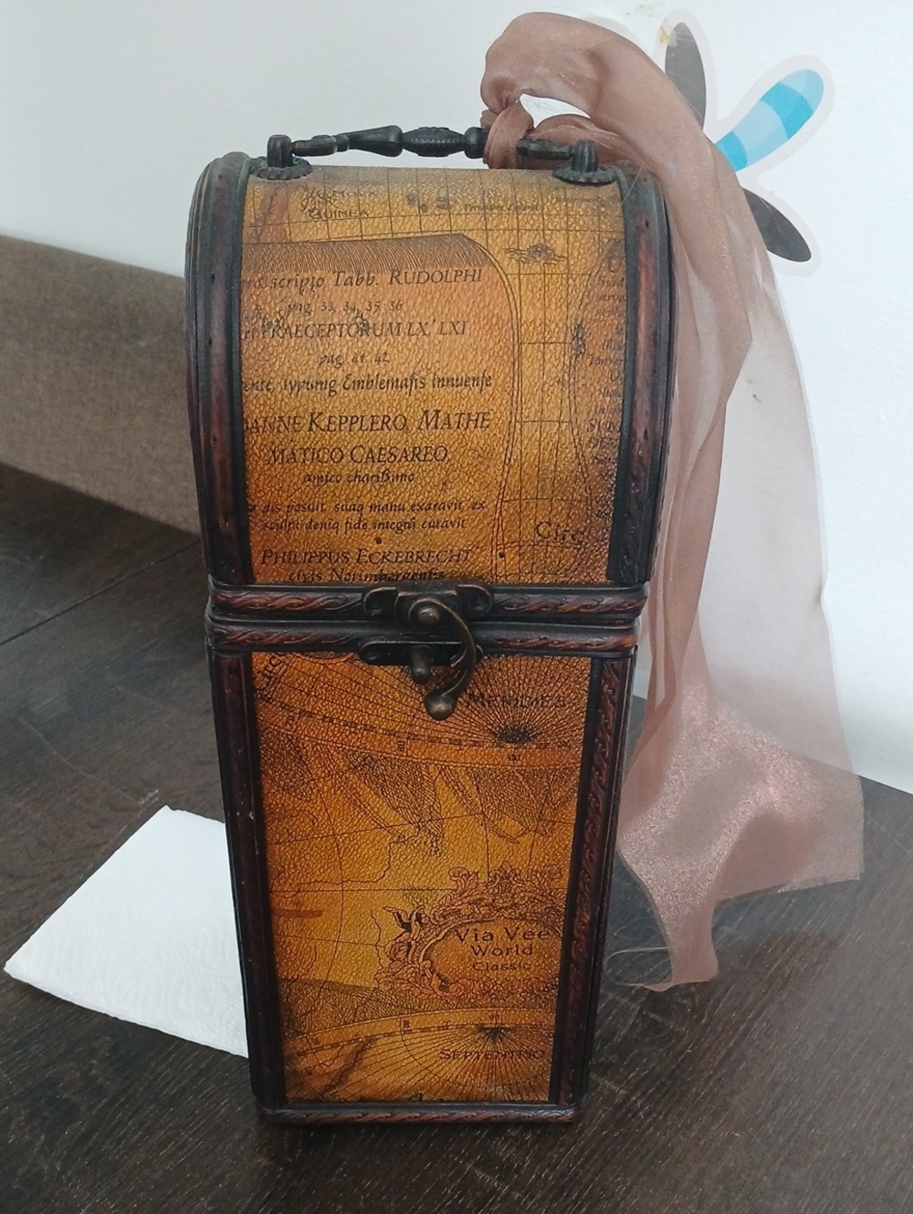 Vintage-Style Brown Leather Travel Wine Carrier Bag